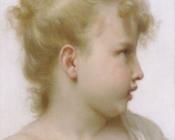 威廉阿道夫布格罗 - 一个小女孩的头像